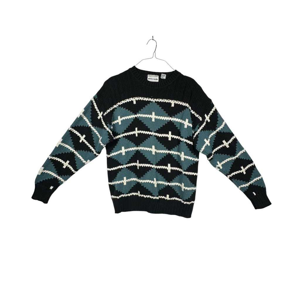 Vintage Pierre Cardin Hand Knit Sweater Mens Size Medium Knitted by handframe